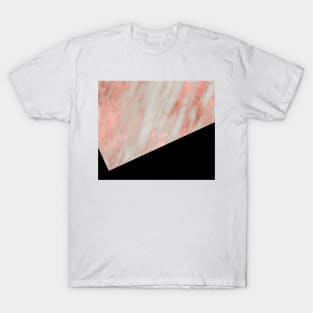 Rose gold marble - classic black T-Shirt